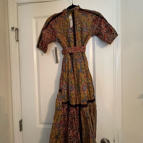 NWT Anthropologie Kamila block print Midi Dress - Picture 3 of 6